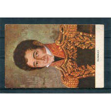 CENTENARIO 1810 - 1910 PATRIOTICA ANTIGUA TARJETA POSTAL PUBLICIDAD DE CIGARRILLOS LA SIN BOMBO, RONDEAU